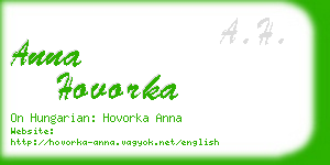 anna hovorka business card